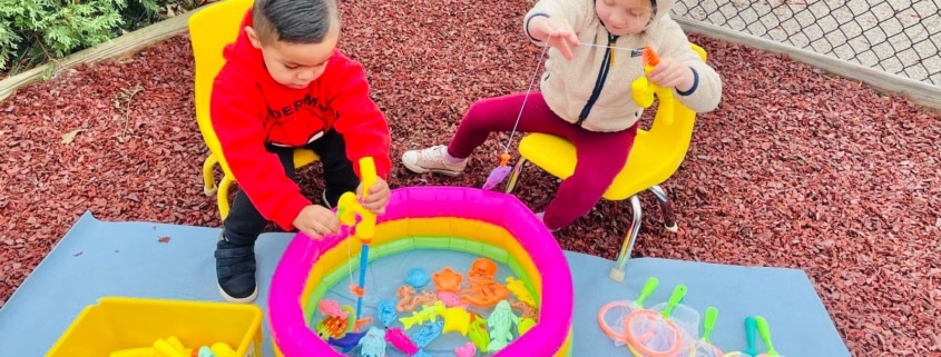 kids playing outside in summer