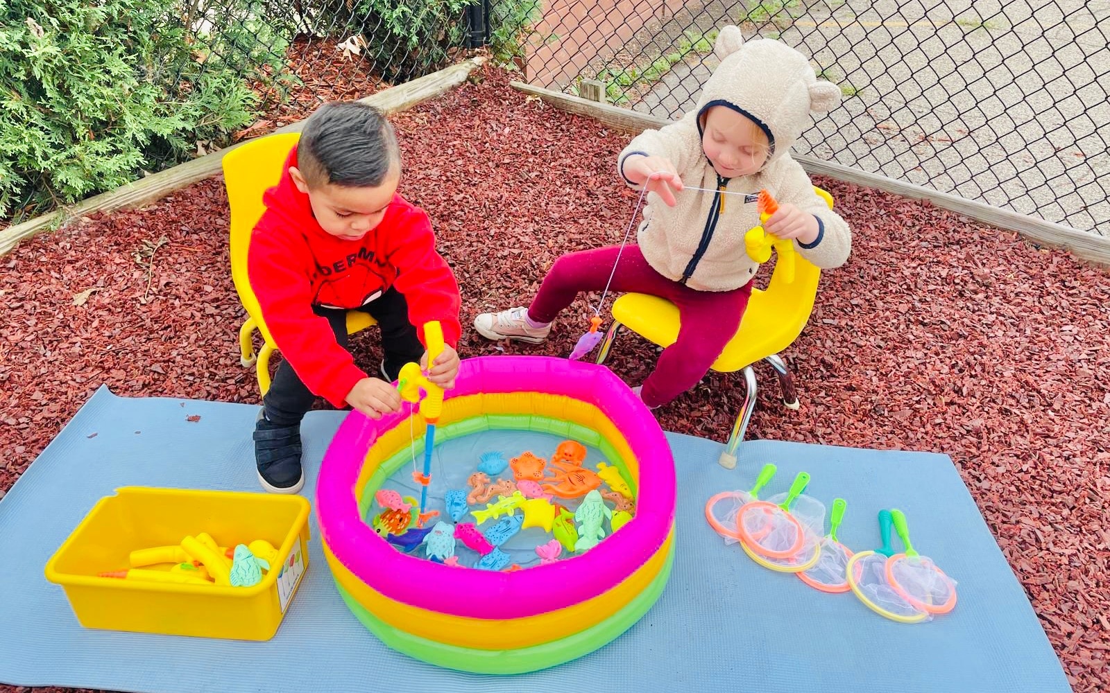 kids playing outside in summer