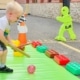 toddler playing outside