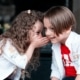 two kids playing listening games
