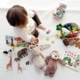 toddlers with toys for imaginative play