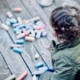 child playing with chalk for self-regulation