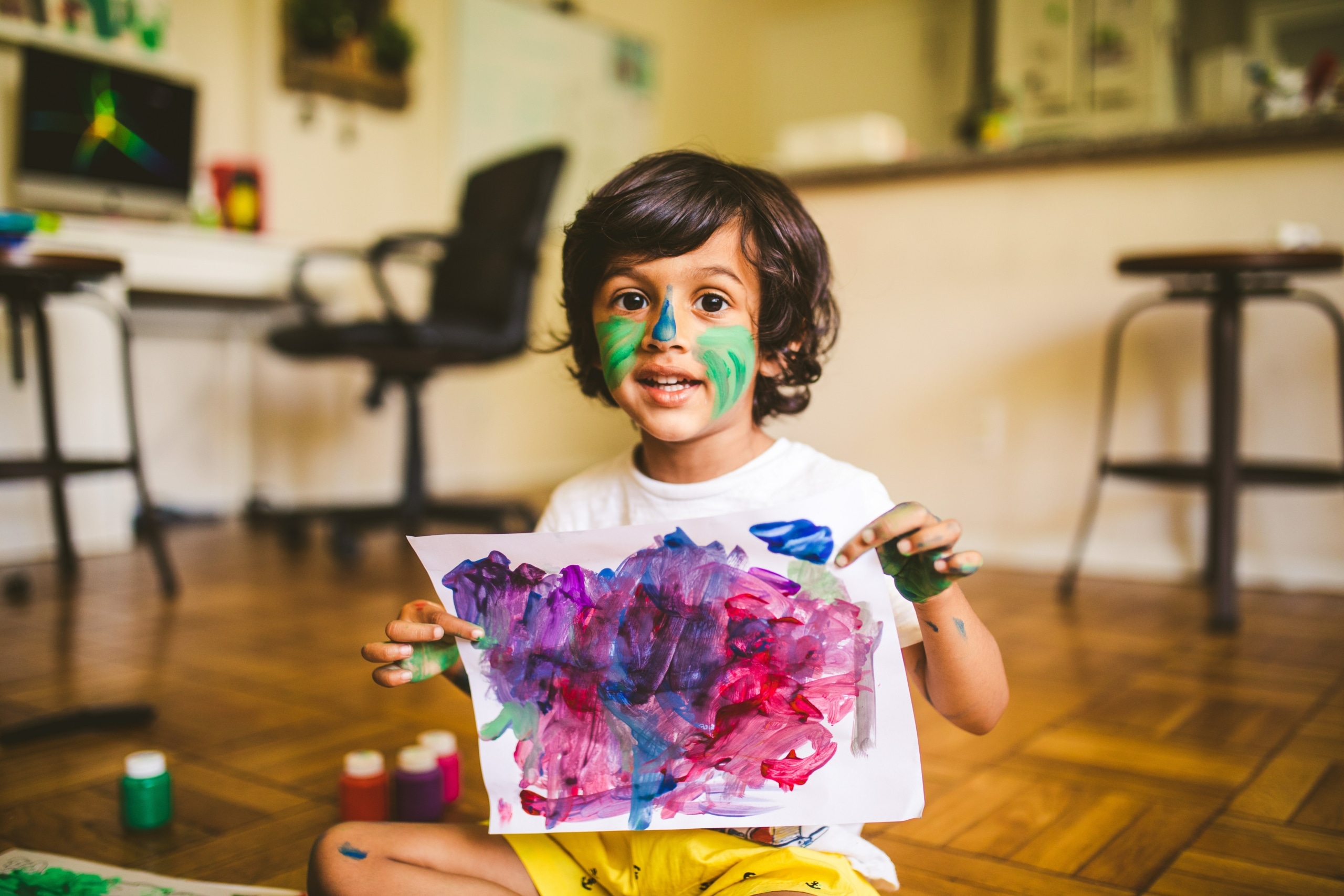 Oil pastel butterfly craft for toddlers - My Bored Toddler