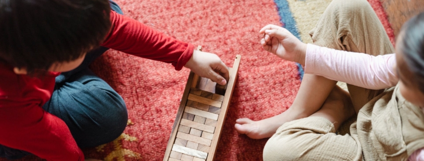 Kids playing skill games
